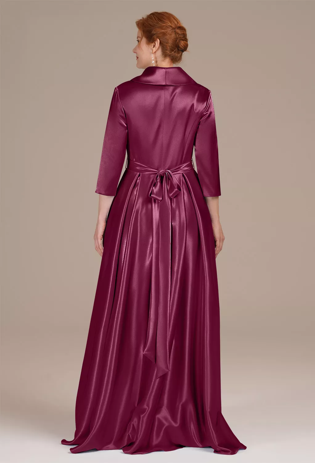 AW Silvia Burgundy  Mother of the Bride Dresses
